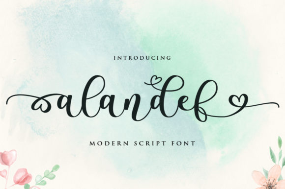Alandef: A Romantic Script Font for Branding