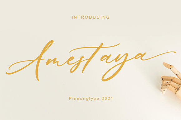 Amestaya: A Romantic Script Font
