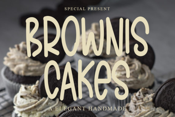Brownis Cakes Font for Web Design