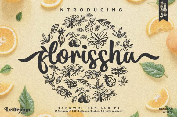 Florissha: A Romantic Font for Creative Campaigns